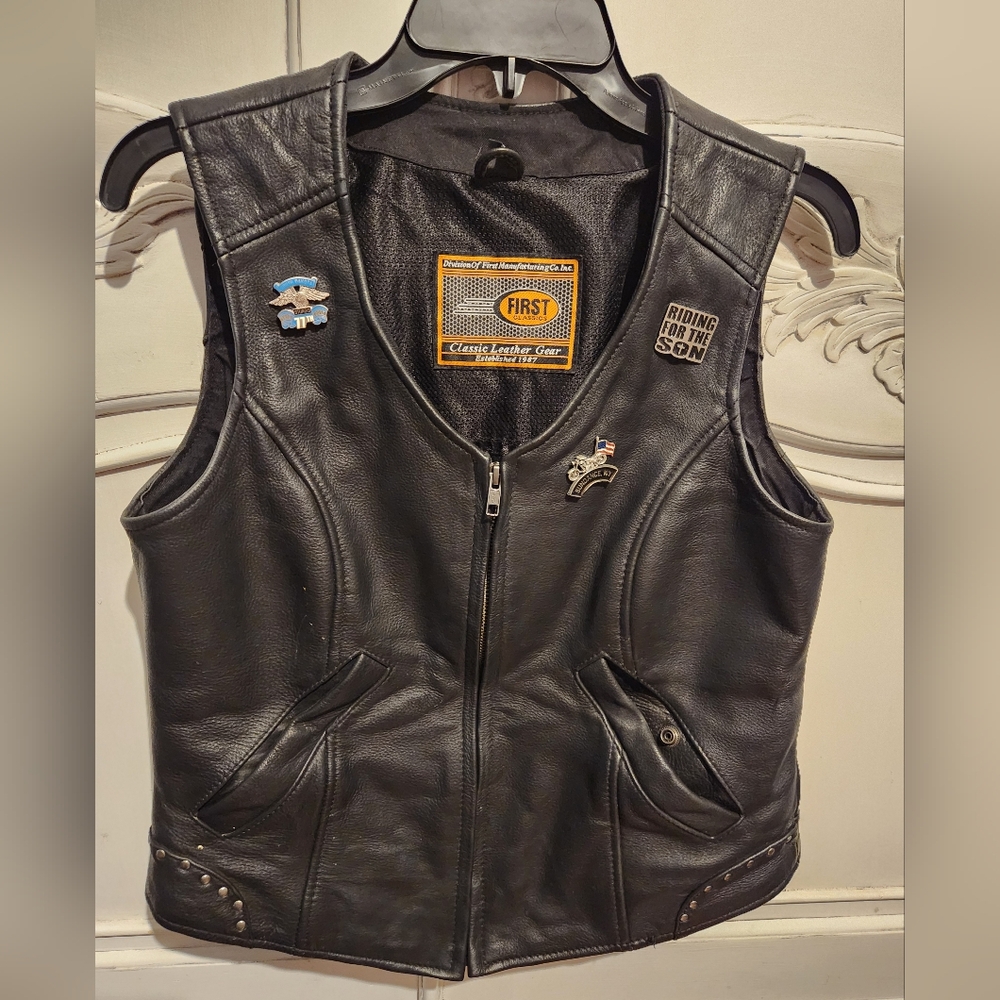 Black Leather Vest